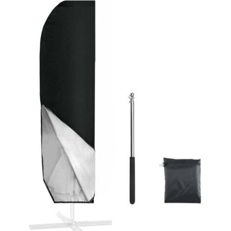 NALOOKAMIC Housse de Protection Parasol avec Tige, (265cm 210D), Housse de Parasol en Tissu Oxford imperméable, Housse de Protection Parasol déporté, Anti-UV et Anti-poussière, Coupe-Vent et Anti-Neig