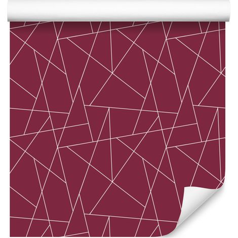 Carta da parati con motivo geometrico rosa, dettagli raffinati, 50x1000 cm (1/5)