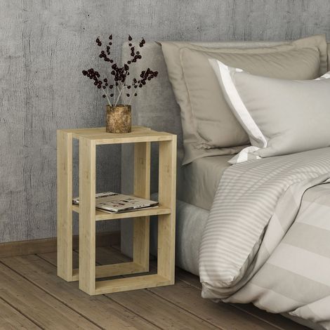 Decortie Lonie Moderner Nachttisch Eiche 34cm Breite Schlafzimmermöbel (1/3)