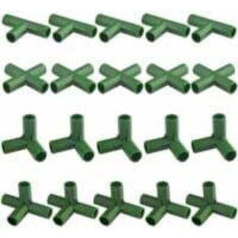 Pack of 20 heavy-duty garden frame connectors for greenhouses and plants, 11 mm,