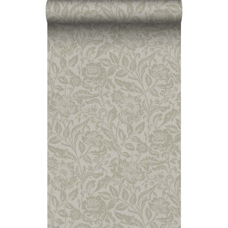 papier peint fleurs marron clair - Origin Wallcoverings (1/5)
