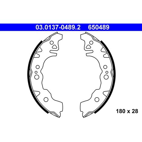Jeu de mâchoires de frein ATE 03.0137-0489.2 DAIHATSU 04495-B1030-000
