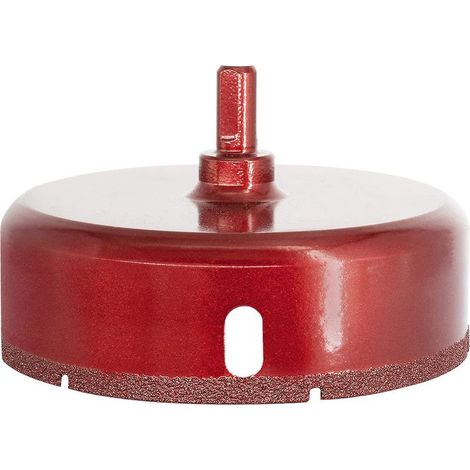 Diamantés Scie Cloche Foret, Coupe-Trou de Performance pour Verre/Tuile/Granit/Marbre (105mm), idéales pour percer le carrelage (1/4)