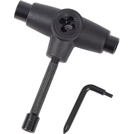 Outil de Réparation en Forme de T Skateboard T Tool T Shape Outil de Réparation Tout-En-un de Haute Qualité Outil de Réparation pour Planches à Roulettes et Patins à Roulettes Quad (1/5)