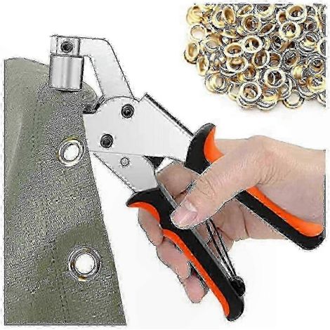 Pince à œillets 10mm, kit complet avec 300 œillets pour bâches et projets textiles (1/5)