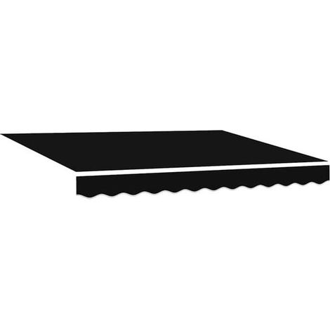 Toile de rechange pour auvent, noire, 3 x 2,5 mètres, polyester. (1/5)