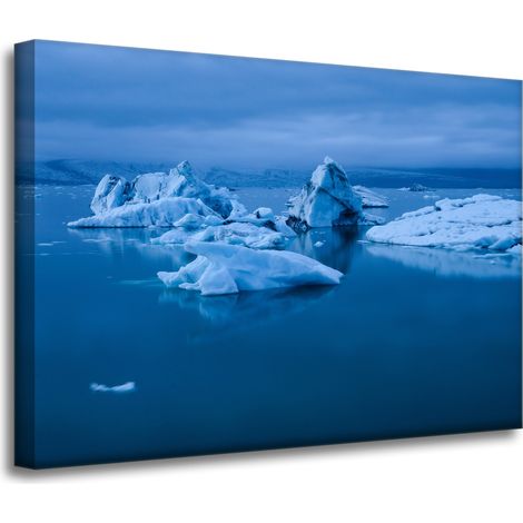 Stampa su tela Natura Islanda iceberg 70x50