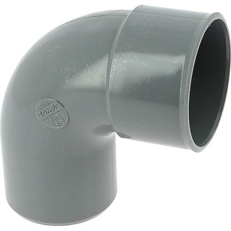 Nicoll – Coude PVC évacuation mâle-femelle 87°30 Ø63 – Raccordement pour douche – Classement feu NF-M1 – Évite les impuretés