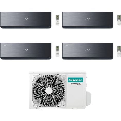 Hisense Climatizzatore Energy Pro X Black Quadri Split 9+9+9+18 con 5AMW105U4RQC Inverter Wi-Fi R-32 Classe A++