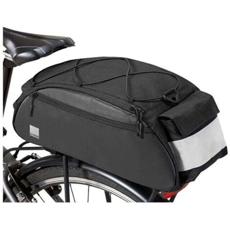 Sacoche de vélo étanche Sacoche de porte-bagages arrière 10L Sacoche de coffre de vélo Sac de rangement de vélo Porte-bagages de vélo pour VTT VTT (Noir)-