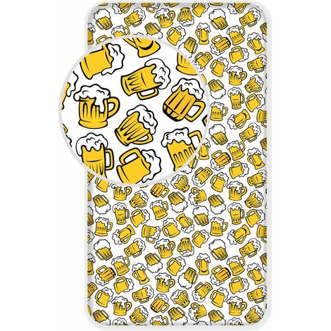 Spannbettlaken aus Baumwolle (90x200), Bierkrüge (Artikelnummer 8803), Geschenk für Jugendliche