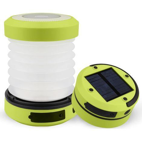 Lampe Solaire Étanche Pliable, Lampe Camping Solaire, Lampe Torche Solaire Rechargeable (1/5)