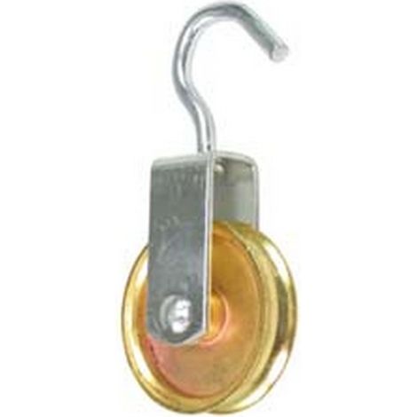 20PZ CARRUCOLA CON GANCIO RUOTA OTTONATA - ø mm.25x11