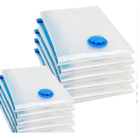 BelleRise - Lot de 6 sacs de rangement sous vide XXL, couvertures, ensemble de rangement sous vide, sacs de rangement pour vêtements 6080 cm (1/4)