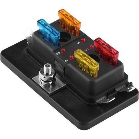 Porte-fusible 4 voies 32 V CC avec indicateur LED pour trike marin (1/3)