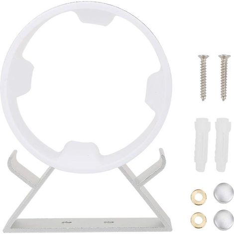 Supporto a parete per asciugacapelli da bagno. Organizer salvaspazio in alluminio. Accessorio leggero. (9482SS Organizer per asciugacapelli argento satinato) (1/5)