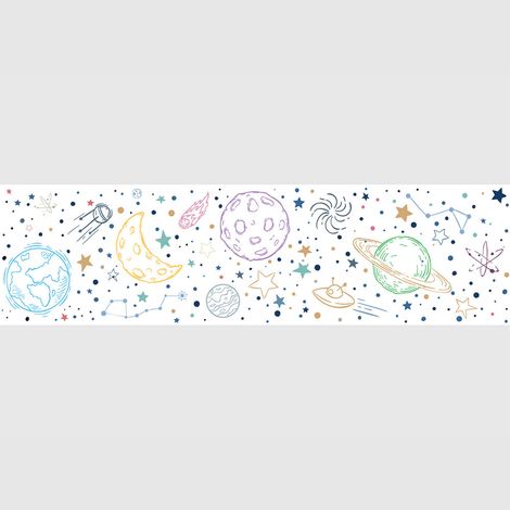 Frise auto-adhésive - Espace dessiné blanc - 500x13,8 cm (1/5)