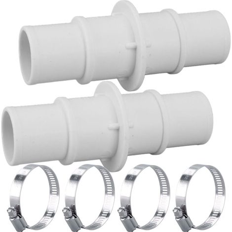 Adaptateur pour tuyau de piscine, raccord en plastique de 1-1/4" ou 1-1/2", adapté aux tuyaux d'aspirateur de piscine, de nettoyeur et de pompe de filtration. (1/4)