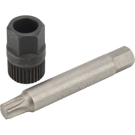 Kit de clé pour poulie d'alternateur, douille cannelée 33 dents, foret, extracteur, outil de remplacement pour alternateurs Bosch (1/5)