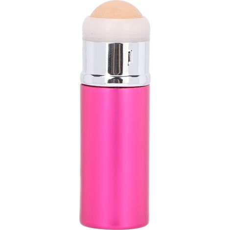 Rouleau de soin facial en pierre de lave - Élimine les brillances, nettoie et stimule la peau - Mini format rose (1/5)