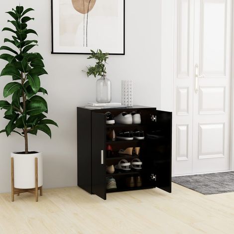 Schuhschrank,Modernes Schuhregal,Schuhkommode Schwarz 60x35x70 cm Holzwerkstoff VMEC722400 (1/5)