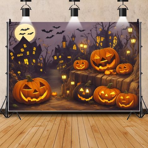 Fond d'Halloween, décoration murale haut de gamme pour une ambiance festive, bannière photo - 180 x 210 cm - Style 6