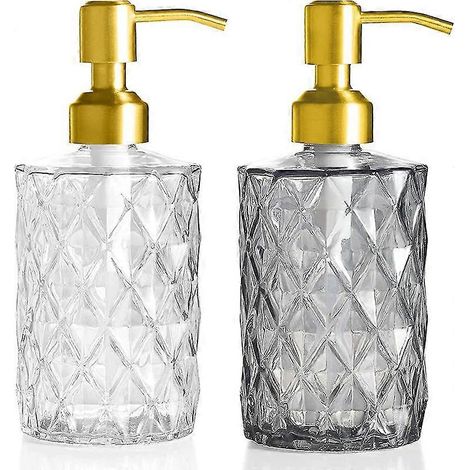 Distributeur de savon liquide en verre en deux parties (1/2)