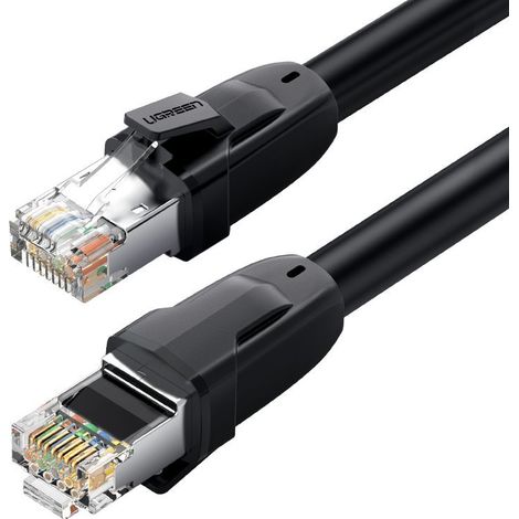 Ugreen 3m Kabel Internetkabel Netzwerk Ethernet Patchkabel RJ45 Cat 8 T568B Schwarz (1/5)