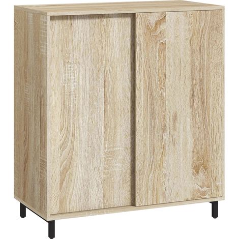 Étagère mobile à 4 niveaux en panneaux de particules et acier, étagères réglables pour ranger jusqu'à 12 paires de chaussures, dimensions 80x40x93 cm