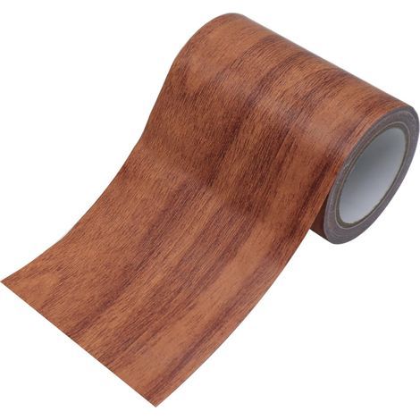 Ruban Adhésif Aspect Bois 8cm x 4.57 m Rubans de Réparation de Grain de Bois pour La Réparation des Sols Stratifiés, Meubles ou Bords de Porte(Chocolat) (1/5)