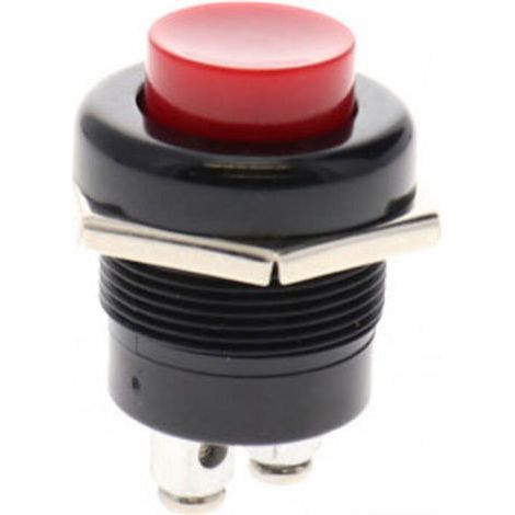 Bouton poussoir rouge encastré 12V/24V pour systèmes électriques (1/3)