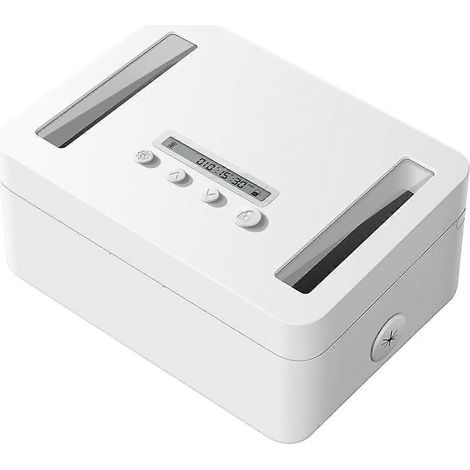 Coffre-fort à minuterie en métal, avec sécurité enfant et affichage LED, idéal pour ranger téléphones, en-cas et alcool. (1/5)
