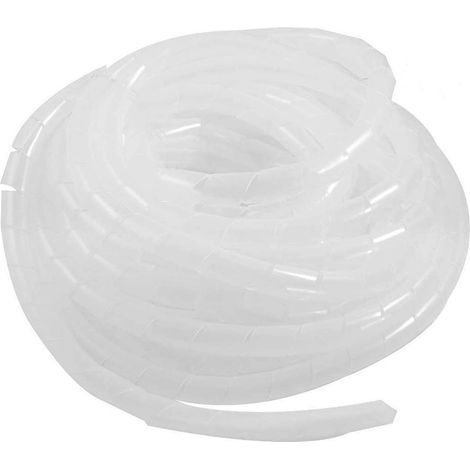 1 Gaine Spirale Flexible 9m, Protection Câble PE 10mm, Organisation Fils TV PC Bureau Maison (1/5)