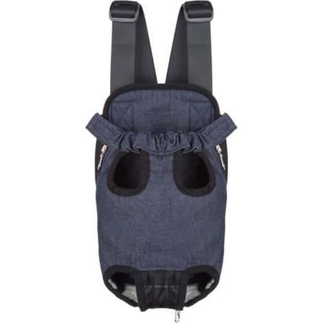 Brusttragerucksack für Haustiere – Hunde und Katzen – Größe XL (Blauer Denim)
