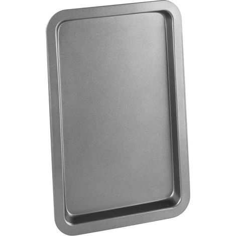 1 Plaque De Cuisson Acier Carbone 33,5x22cm Antiadhésive Sans Pfas Four Pâtisserie Rôti Gris