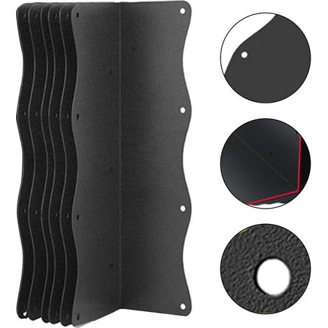 Set di 8 staffe angolari in metallo a forma di L per aiuole rialzate con bordo ondulato e doppi fori per viti per un forte rinforzo (1/4)