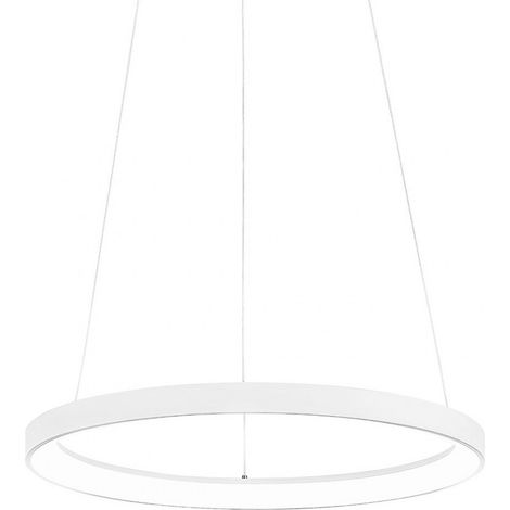Suspension Krizia S/M 3000K Blanc - Led 50W 2900Lm Dimmable Coupure De Phase + Poussoir En Aluminium Satiné - Gea Luce (1/5)