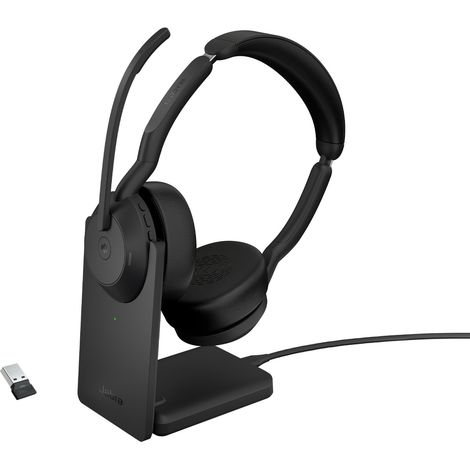 Micro-cuffia - Bluetooth - senza fili - USB-C - Jabra - Jabra Evolve2 55 MS Stereo - micro-cuffia - con supporto di ricarica (1/4)
