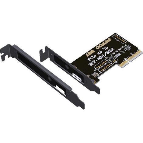 PCIe 4.0 x4 zu SFF-8611/8612 Adapterkarte: Externe PCIe x4 4.0 Erweiterungsschnittstelle, Unterstützung für externe Gehäuse. (1/5)