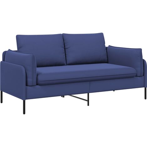 Sofá de 2 Plazas 2 plaza Azul Policía 188 x 81 x 89 cm vidaXL (1/5)