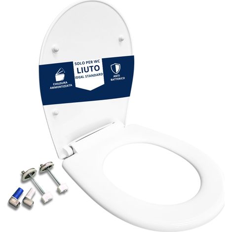 Copriwater Liuto Ideal Standard termoindurente bianco Soft Close (1/4)