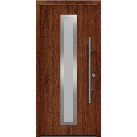 Hörmann Ecostar Haustür "ISOPRO Secur IPS 700S", dark oak, 110 x 210 cm (B x H), DIN Rechts