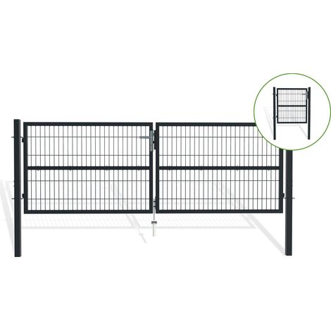 Puerta de malla RAZO 3m Al.100cm + Puerta RAZO 1m Al.100cm Gris (1/5)