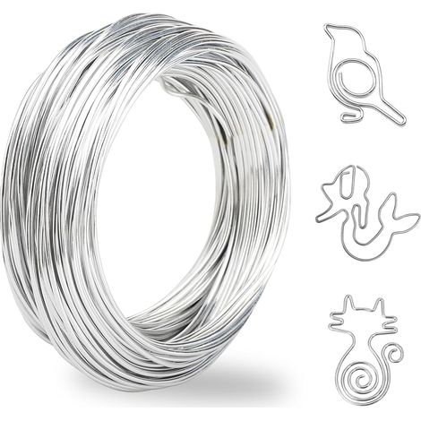 Fil Aluminium 2mm x 30m - - Fil de Fer Souple - Argenté (1/5)