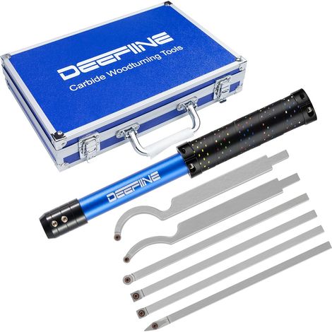 Outils de Tournage sur Bois, Outils de Tour au Carbure avec Forme de Diamant, Tournage Remplaçable,Pour les Amateurs de Bois.(7F). (1/5)
