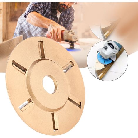 6T Gold Holzschnitzscheibe, Gravierscheibe, Holzbearbeitungsscheibe für Winkelschleifer (1/5)