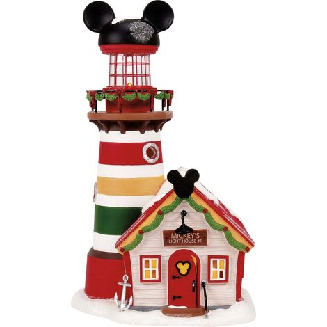 Faro Decorativo Tenendo d'Occhio Babbo Natale 26 cm Multicolore Department 56 Disney