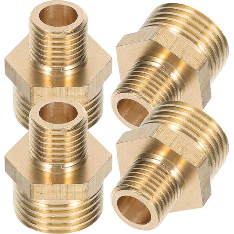 Adaptador de latón JSSEVN-4 x 3/4" para manguera de agua con conexión impermeable para sistemas de riego. (1/4)