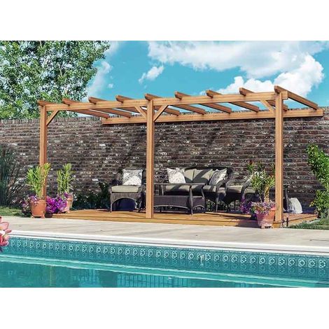 Pérgola Madera Adosada Palma Maderland 600x300 cm