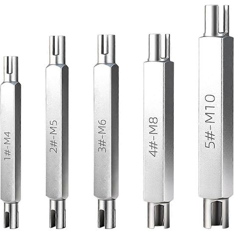 Kit d'extracteurs de tarauds 5 pièces : extracteur de tarauds, clé pour tarauds cassés en acier allié, extracteur de forets, outils à main (1/5)